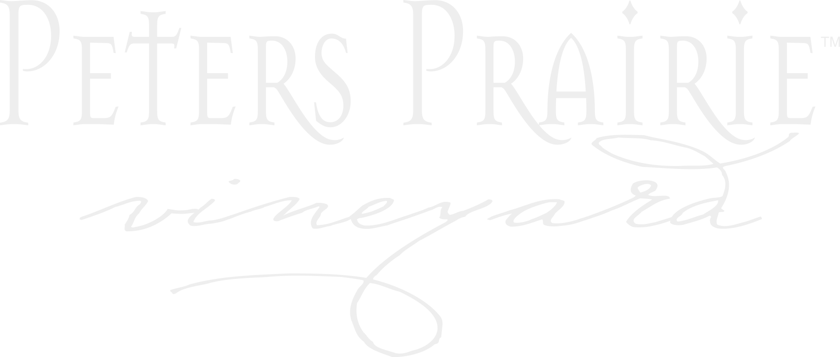 Peters Prairie Vineyard Scrolled light version of the logo (Link to homepage)