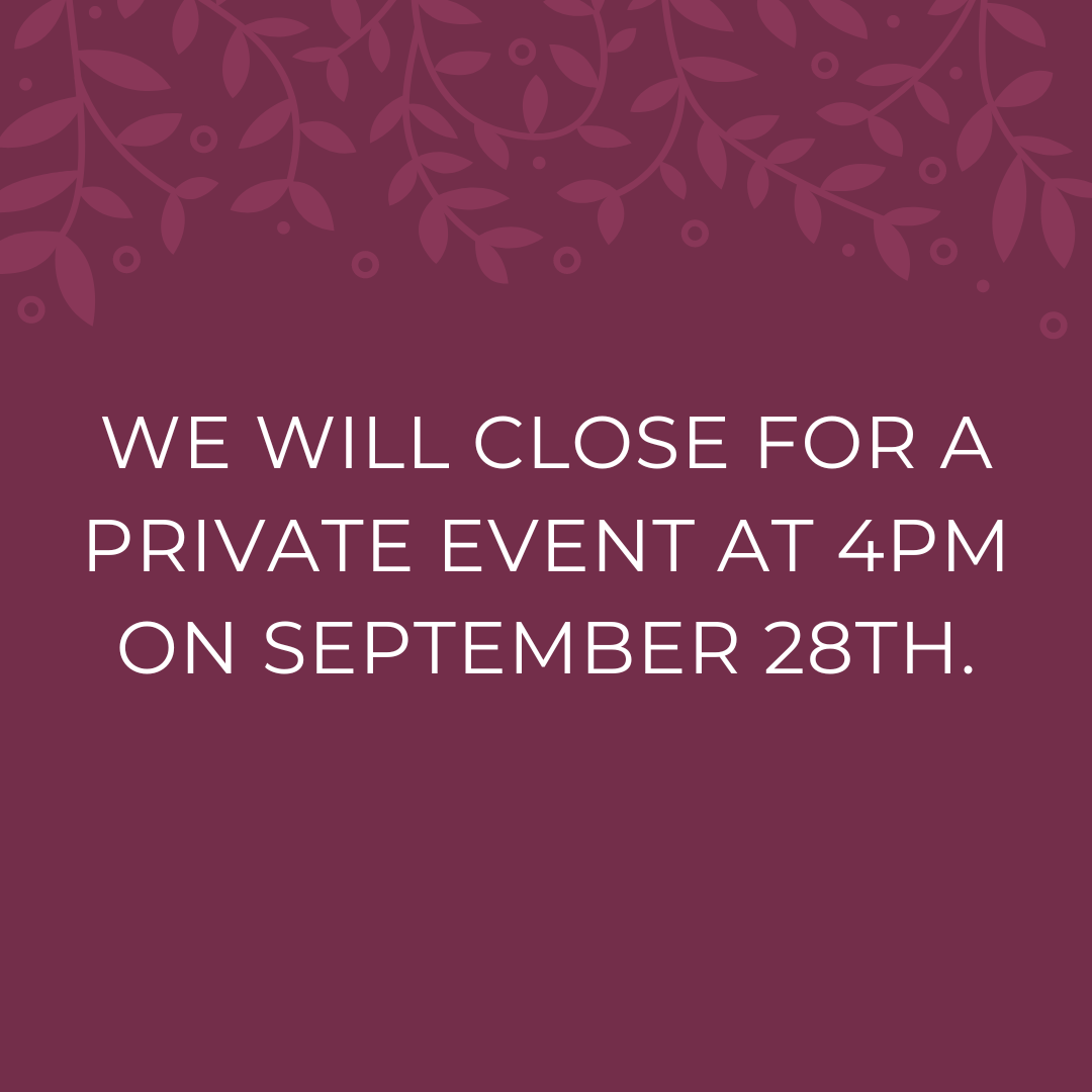 Closing Early for Private Event 